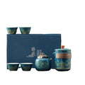 Vintage Porcelain Tea Set POrtable Teaware Travel Tea Sets Luxury Gift Set Traditional Ceramic Infuser Teapot Teacups