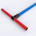 2.3mm Thickness Electrophoresis Black Metal Pipe Joint HJ Series Lean Pipe Connector Plastic Coated Pipe Joint