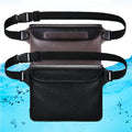 Waterproof Unisex Fashion PVC Phone Fanny Pack with Elastic Waist Strap Durable Outdoor Sport Clear