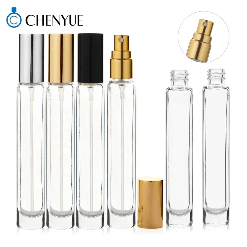 10ml Glass Perfume Bottle with Hot Stamping Twist & 13/415 Screw Mist Sprayer Pump Sealer