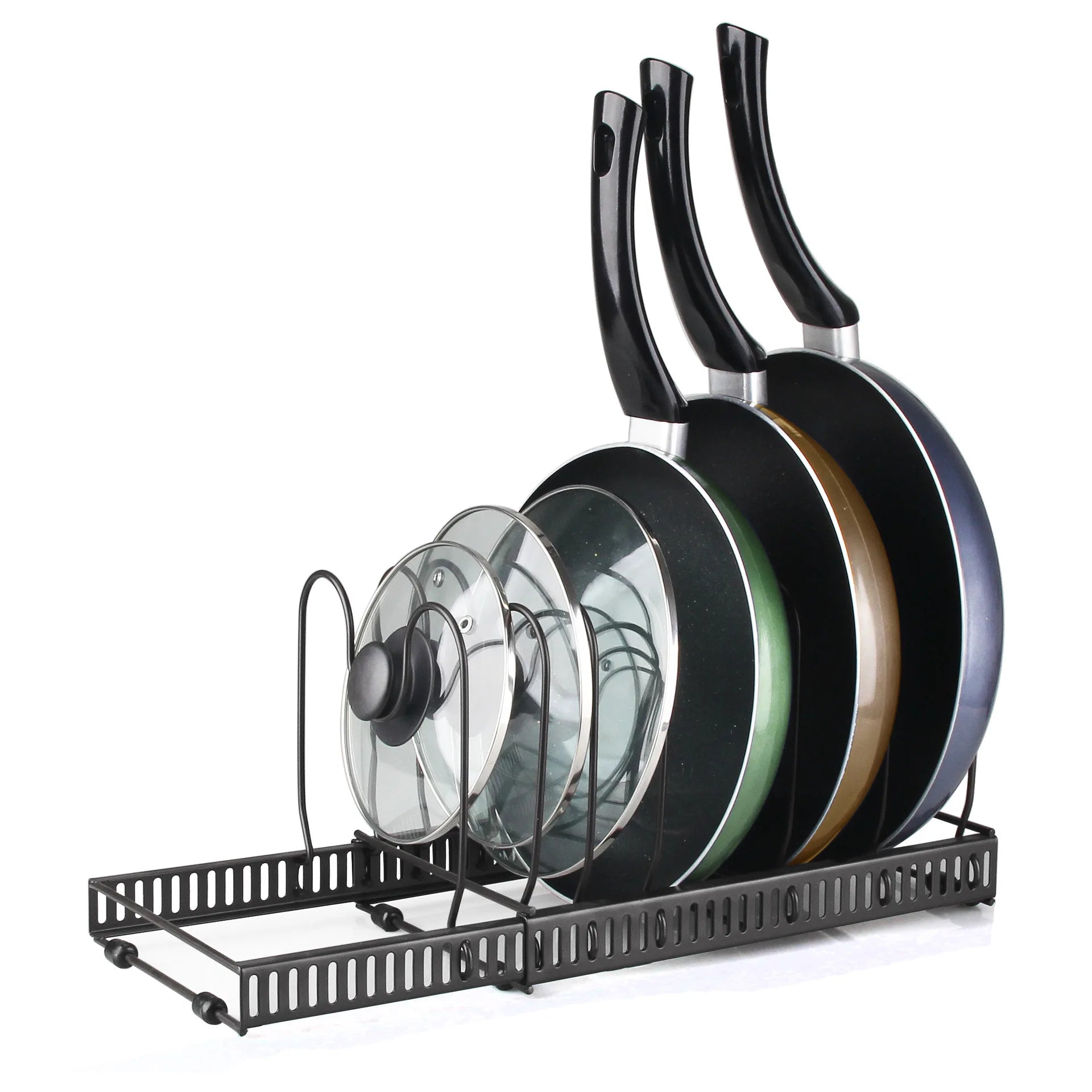 Supplies Metal Cutlery Adjustable Shelves Foldable Utensil Pot Holder Rack Kitchen Storage Cookware Organizer Shelf