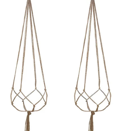 Handmade Hemp Rope  Flower Pot for Flower Pot Patio Deck Ceiling Plant Holder