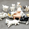 Miniature Cat Resin Craft Mini Animal Home Statue Kawaii Ornament Moss Decorative Terrarium Figurines Lawn Potted Decor