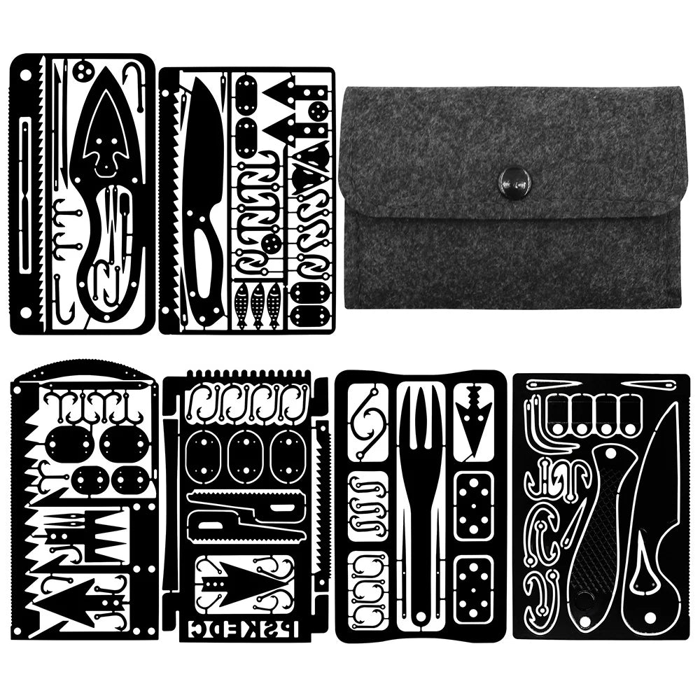 Baiyuheng Custom Good Quality Portable Camping Outdoor Survival Gear Tools Stainless Steel Six Piece Set