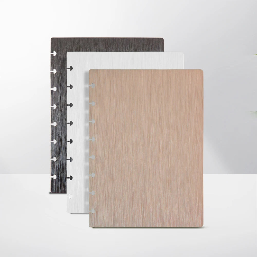 RINGNOTE A5 Pack30 PP Brushed Texture  HardCover Weekly Planner and Journal  Business Loose Leaf Disc Binding Notebook Cover