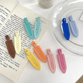 2025 New Big Flat Colorful Candy No Dent Hair Accessories Creaseless Clip Hairgrips Metal Bend No Crease Clips With No Brand