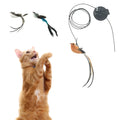 Simulation Bird Suspended Sucker Elastic Rope Funny Cat Stick Bite-resistant Cat Toy Cat Feather Toy