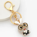 Glasses Rabbit Ornament Cute Keychain Pendant Accessories Bling Crystal Rhinestone Animal Bunny Wallet Bag Charm Key Chain