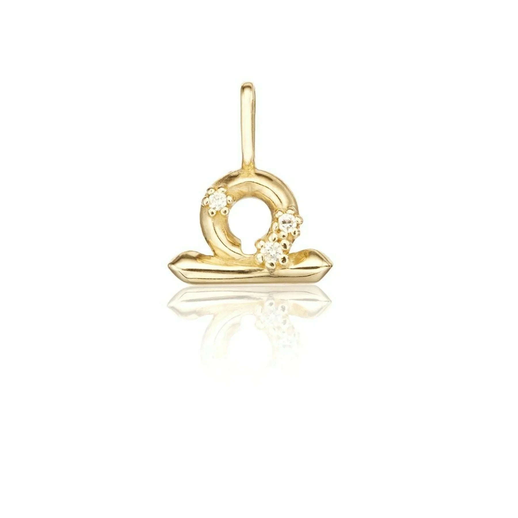 Custom DIY Wholesale Gold Plated Zodiac Charm Pendants with Zircon Stones in 925 Sterling Silver Classic Style