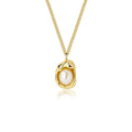 Romantic S925 Sterling Silver Necklace Wild  Pearl Texture Pearl Pendants Gold Plated Necklace