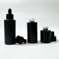 30ml 50ml 100ml Black Amber square Rectangle Glass Dropper Bottle with Flat Shoulder for Cosmetic Essential Oils