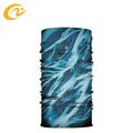 Summer Hot Selling Cooling Ice Silk Face Mask Cover Breathable Custom Print Blue Seamless Super Elastic Versatile Tube Bandana