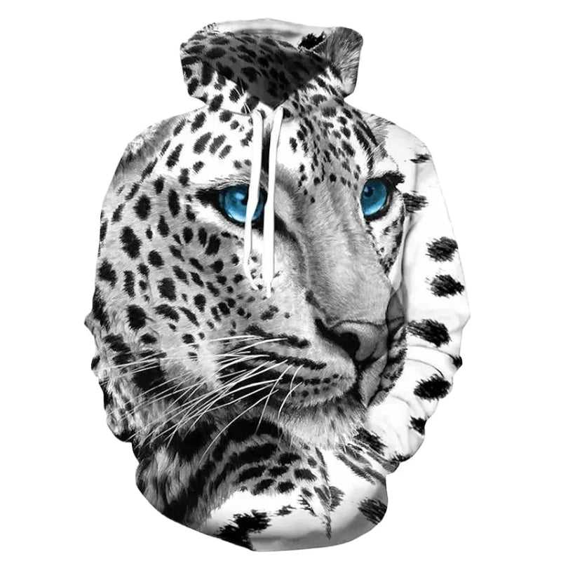 Fitspi Animal 3d Tiger Lion Hoodies Fashion Casual Long Sleeved Pullover Sweatshirts Custom Wholesale