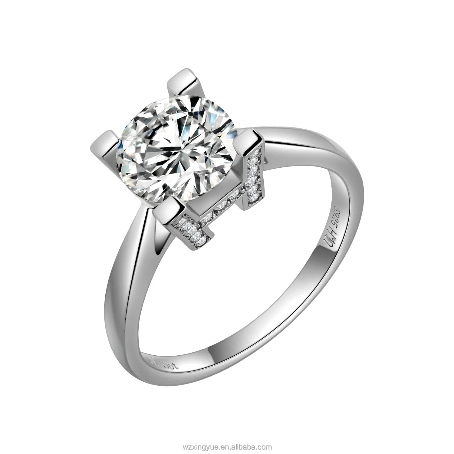 Wholesale Price New Design Classic 925 Sterling Silver Moissanite Diamond Wedding Engagement Jewelry Fine Rings for Women