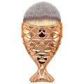 Beauty Planet Private Label Cute Small Gold Fish Tail Soap Make up Brushes Magic Mermaid Fish Shape Cosmetic Foundation Brush