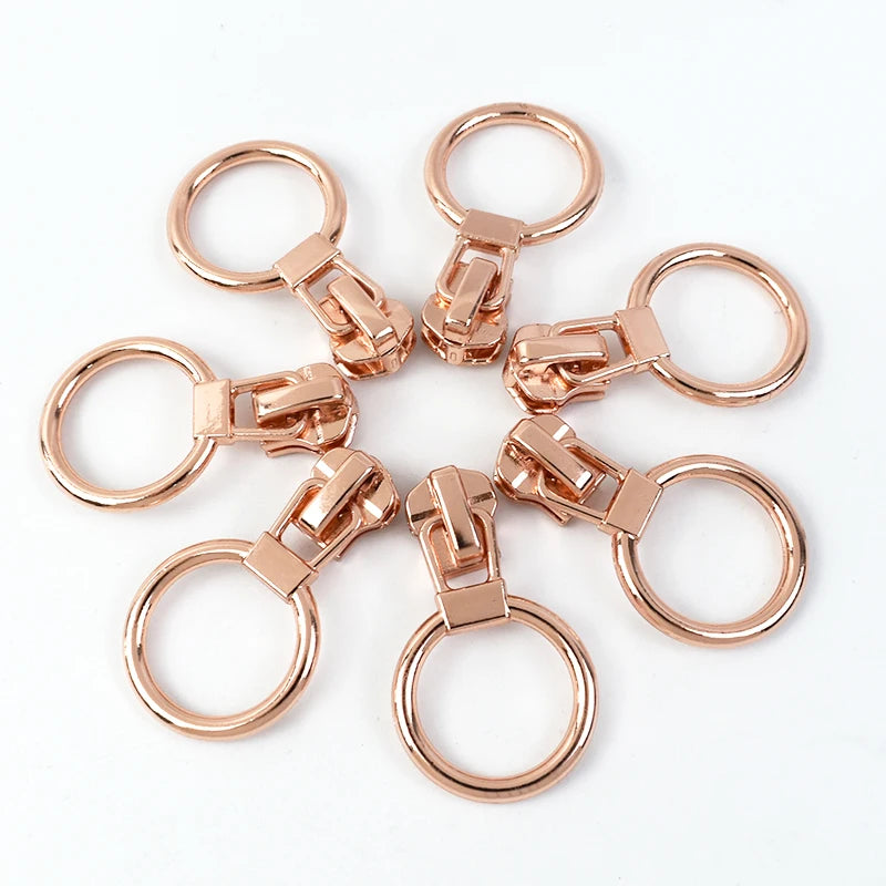Deepeel ZT202 5# DIY Luggage Rose Gold Alloy Zipper Head High Quality Hardware Accessories for Garments and Home Textiles