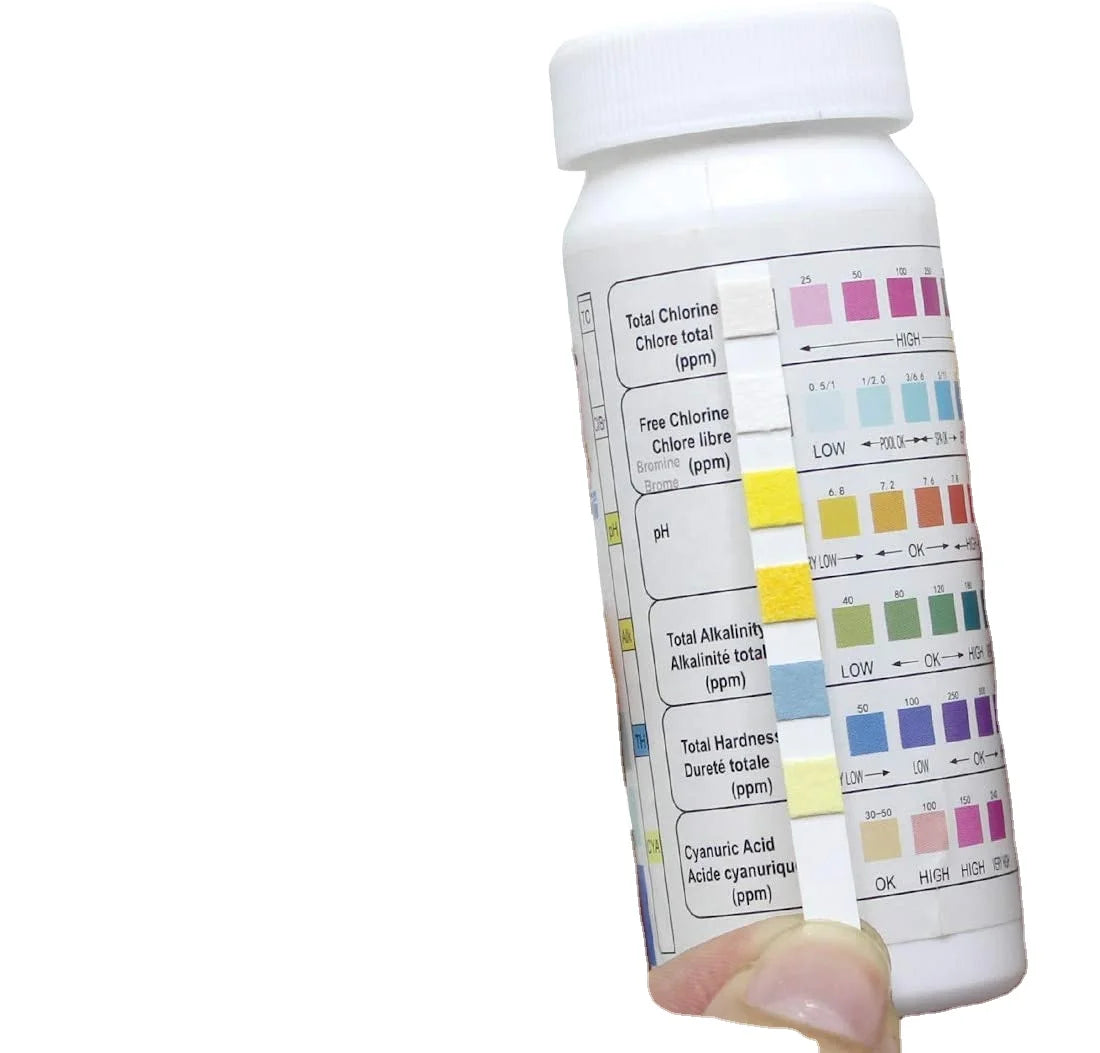 Popular Swimming Pool and Spa Water Chemistry Test Strips 6 in 1 Swimming Pool Test Paper