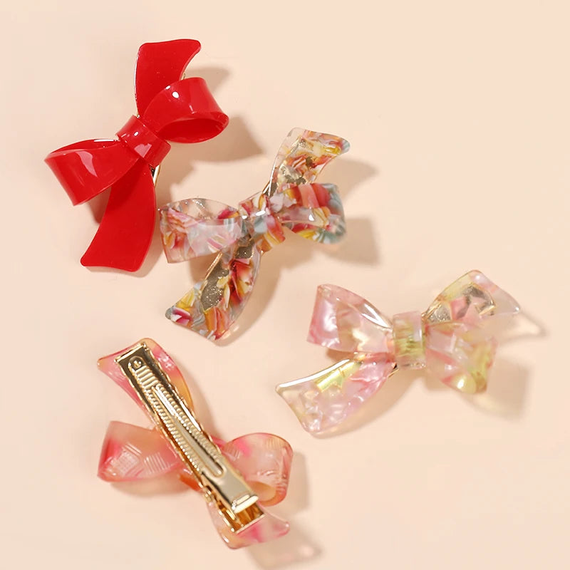 Mi Dairy Hot Sale Ins Simple Design Bow alligator Hair Clips 222349