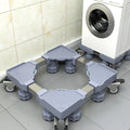 08-B002 Adjustable Square Mobile Folding Rack Trolley Storage Holder Refrigerator Washing Machine Home Household Use OEM Design