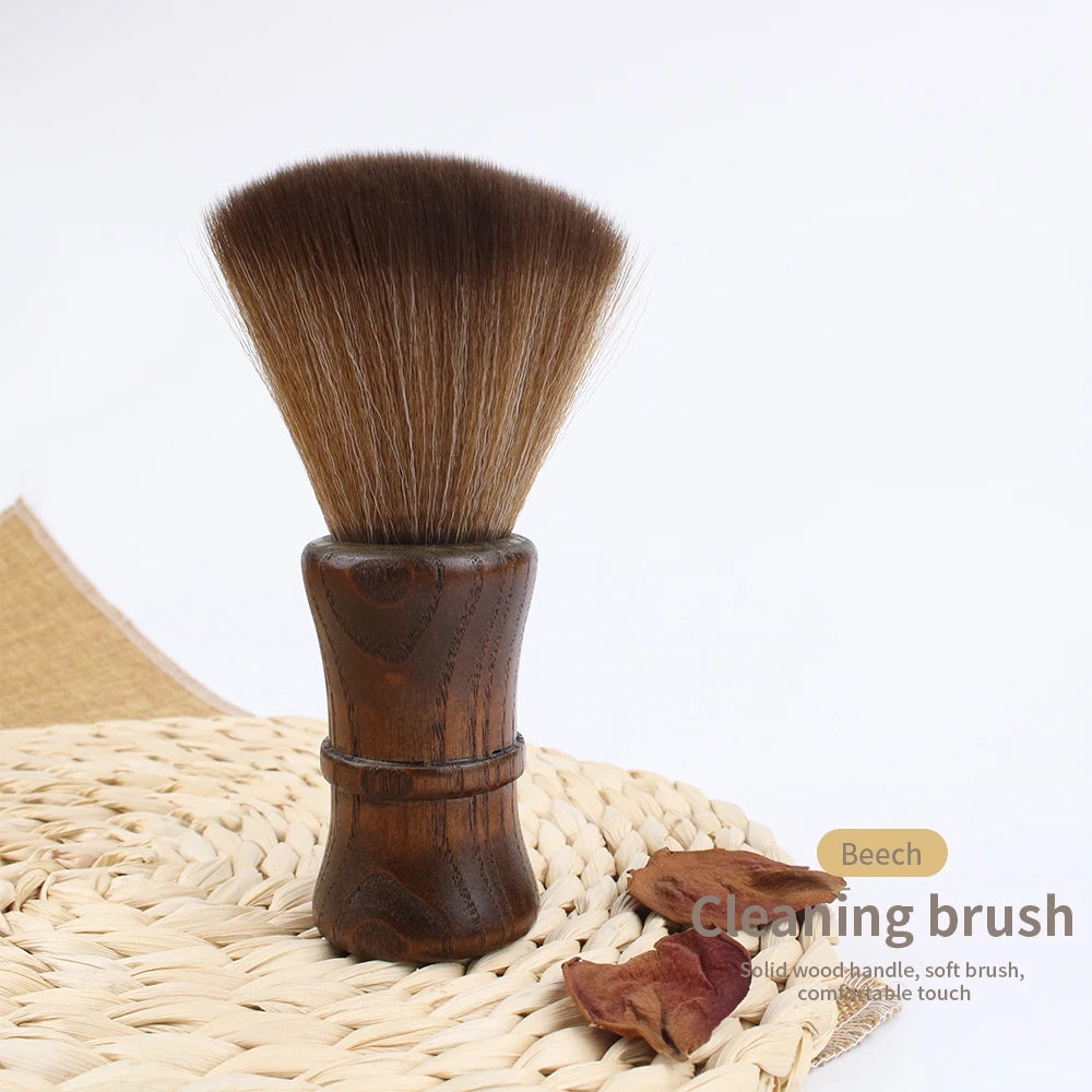Cleaning Neck Dust Wooden Handle Men's Shaving Brush Salon Tool Home Use Lice Comb Fiber Hair Beard Brush
