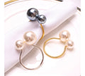 Simple Luxury Pearl Napkin Button New Iron Decorative Mouth Cloth Ring for Wedding Restaurant Hotel Home Kitchen for Parties