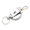 Heavy Duty 40mm Full Metal Keychain Badge Reel with Carabiner and Key Ring for Carabiner & Key Ring Accessory