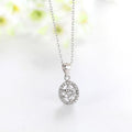 Italian 925 Sterling Silver Pendants Fancy Jewelry with 3A Cubic Zirconia Rhodium and Gold Plated 'Flower of Life' Pendant