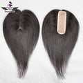 Hair Parting Cover Female Silk Base Topper 4x12Cm 8 Inch Brazilian Human Hair  Mini Topper for Women