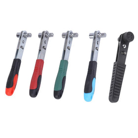 YUHANG 1/4-Inch Mini 40 Tooth Stubby Ratchet Quick Release Double Head DIY Carbon Steel Chrome Vanadium Steel 55-60 HRC Hardness