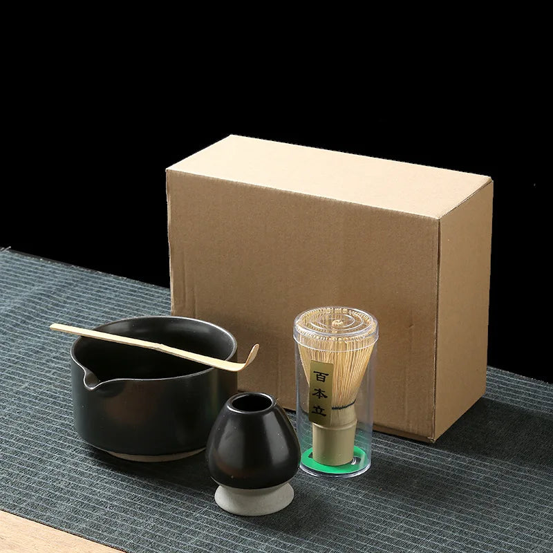 Japanese Matcha Bamboo Whisk Set Custom Bamboo Whisk Ceramic Bowl Matcha Whisk Kit Set Ceremonial Matcha Kit