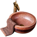 New Design China Sanitary Wares Garden basin Brown Round Art Ceramic basin for toilet