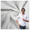 YX2168 Wholesale 170-180gsm White Washed 12*12 Slub 70%Cotton Rayon 30%Linen Fabric for Trouser/Shirt