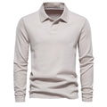 Liu Ming Good Quality Fashion 2024 New Men Clothing Cotton Long Sleeve V Neck Tops T Shirt