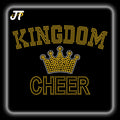 T&J Hot Selling Shiny Crystal Rhinestones Appliques Sparkly Iron Cheer Bow Motif Shiny Crystal Transfers for T-Shirts Diamond