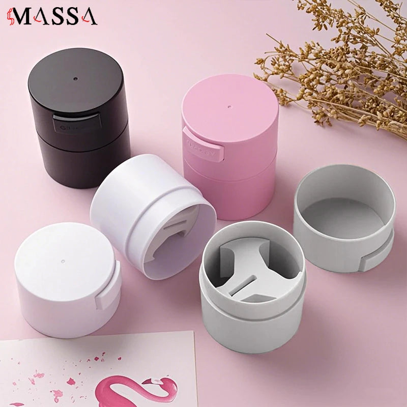 MASSA Professional Activated Charcoal Vacuum Storage Jar Eyelash Glue Container Superior Plastic Glue Tank Box Package