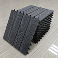 Wholesale Exterior Uv-Resistant DIY Interlocking Deck Tiles Wpc Composite Decking Flooring for Outdoor