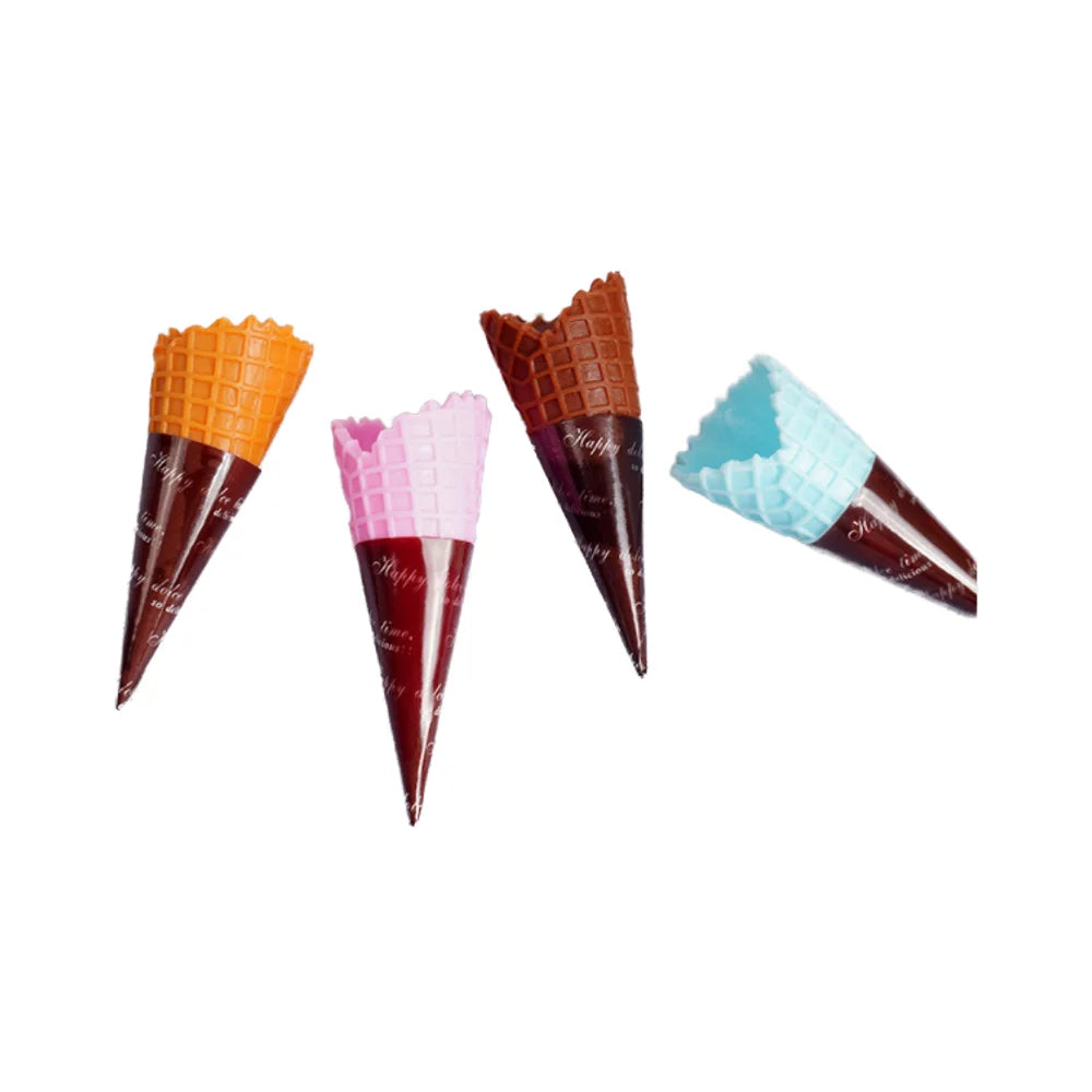Kawaii Cone Dessert Resin Flat Back Cabochons Kids Lollipop Candy  Pendant Ice Cream Charm Dollhouse Miniature Food Wholesale