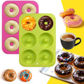 Wholesale Custom Food Grade Silicone Donut Mold 6 Bagel Baking Pan Heat Resistant and Microwave Safe Cake Tools