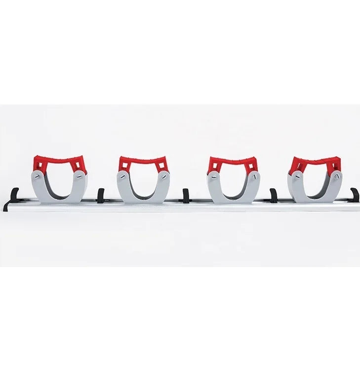 Self-Adhesive Wall Mounted Aluminum Mop Broom Holder Rack Eco-Friendly Non-Folding Kitchen Cleaning Tools Organizer Storage