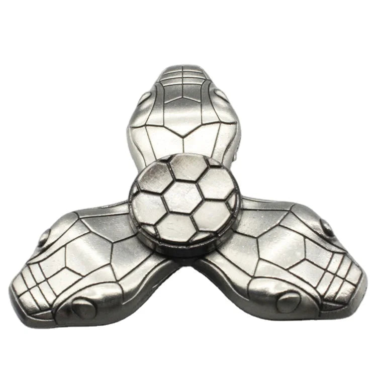Three Headed Snake Fingertip Gyro Cool Animal Toy Fingertip Gyro Metal Plating Rotating Toy Hand Spinner