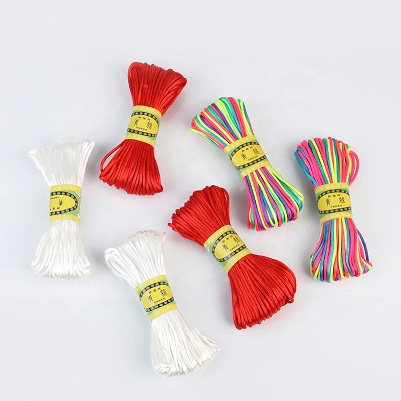 Round Nylon Thread Cord Braided Ropes for Chinese Knot Making Kids DIY Craft Jewelry Braided Wire Jade Line
