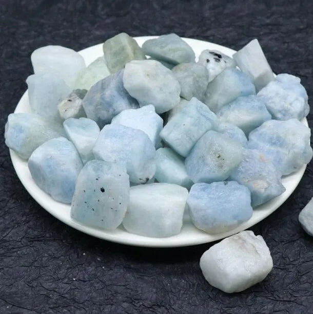 Huiying Rough Stone Crystals Healing Stones Natural Crystal Aquamarine Fengshui Raw Crafts