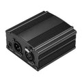 Ultra-compact Microphone +48V Phantom Power Supply with XLR Input & Output for Condenser Microphone Studio Music Recording