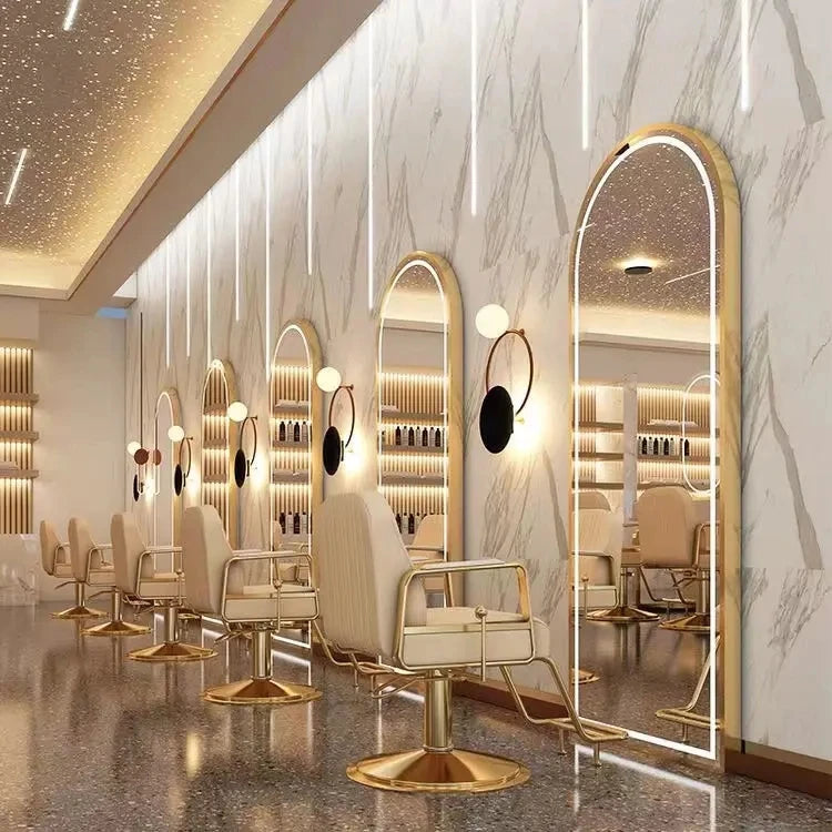Modern Single-Sided Glass Hair Salon Mirror Wall-Hangable for Hair Cutting Perm Dyeing Barbershops Supermarkets Workshops Malls