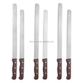 10/12/14-inch Wooden/PP Handle Stainless Steel Cutter Serrated Baking Cake Bread Knife