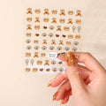 5D Flower Embossed Nail Art Sticker Transparent PET Material for Nail Decoration