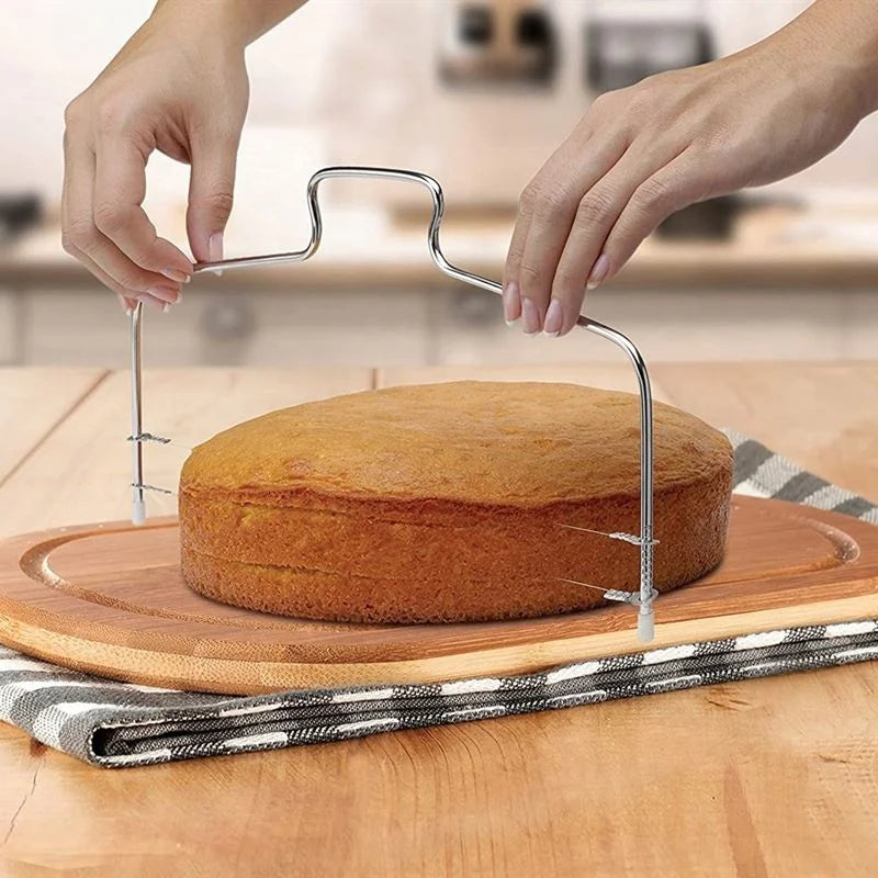 Adjustable Stainless Steel Cake Leveler 2-Wire 1-Wire Layer Cake Cutter and Leveler Cake Slicer