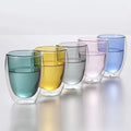 Double Wall Insulated Thermal Borosilicate Glass Coffee Mugs 250ml 350ml 450ml Clear Dishwasher Safe Wonder Home Contemporary