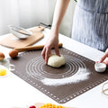 Non-Sticky Silicone Baking Mat Thickening Flour Rolling Scale Mat Kneading Pizza Dough Pad Baking Pastry Rolling Mat Cake Liners