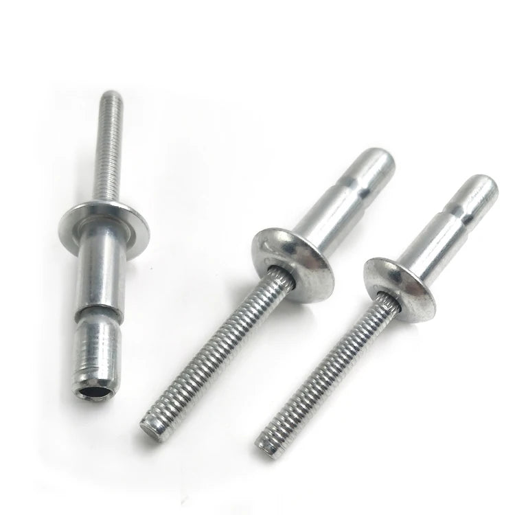 Aluminum 3/16 Galvanized Steel Large Head Blind Rivet Unigrip Aluminum Open Type Blind Rivets
